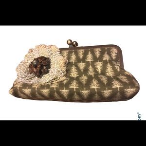Petite VTG Handbag Fleece Snap Top Clutch Bag NEW Fall Winter Fashion